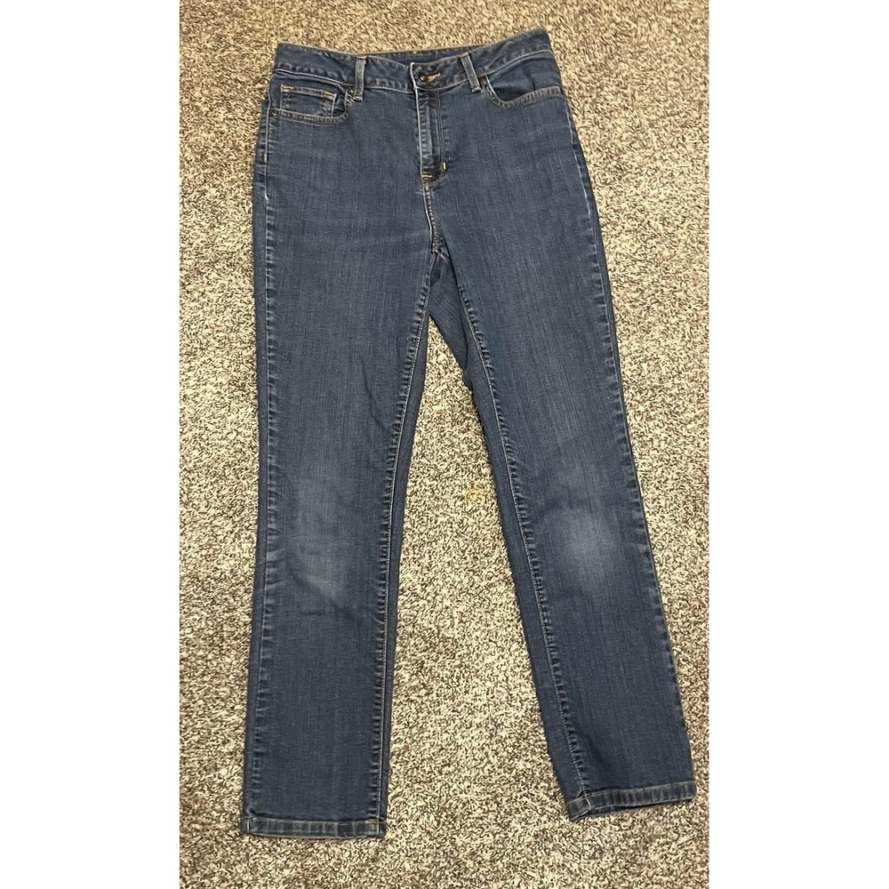 L.L. Bean Jeans Womens 8 Classic Fit‎ Medium Wash Blue Straight Stretch Denim